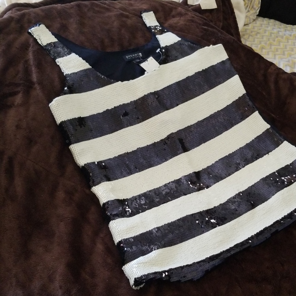 Sperry sequin top